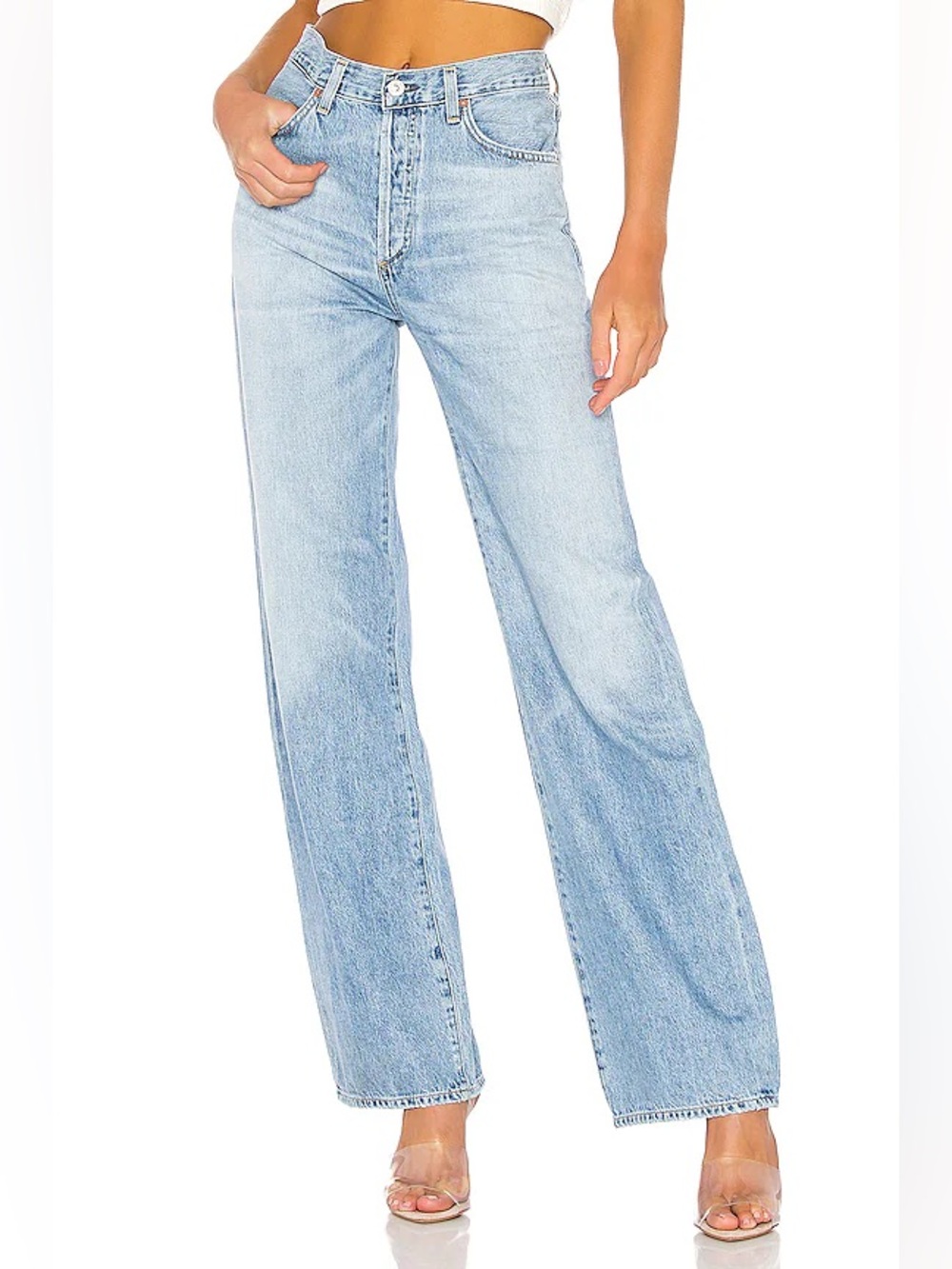 Citizens of Humanity Annina Straight Jeans Tularosa Light Wash High Rise Size 24